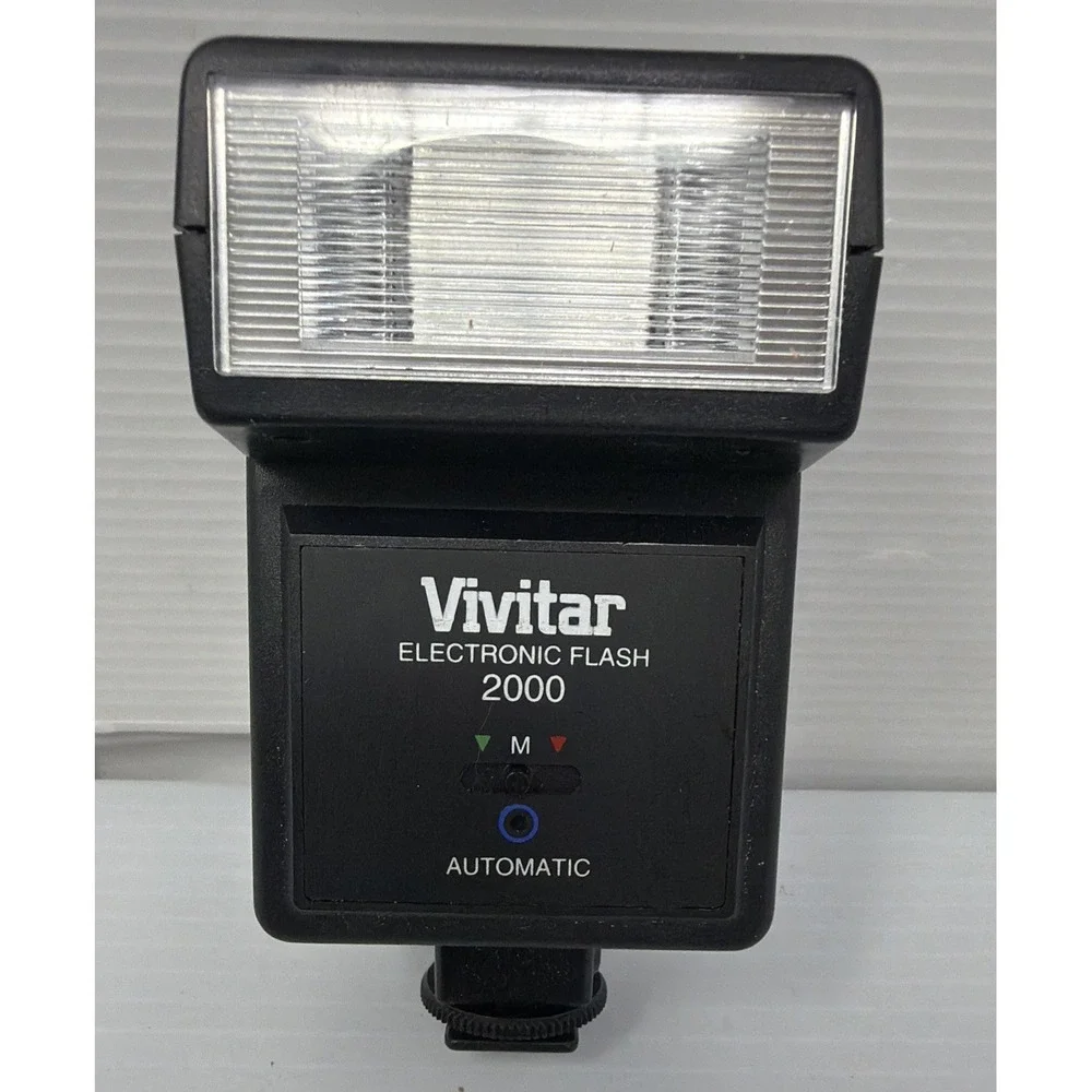 Vivitar Electronic Flash 2000 Mount Auto Manual Tested Works